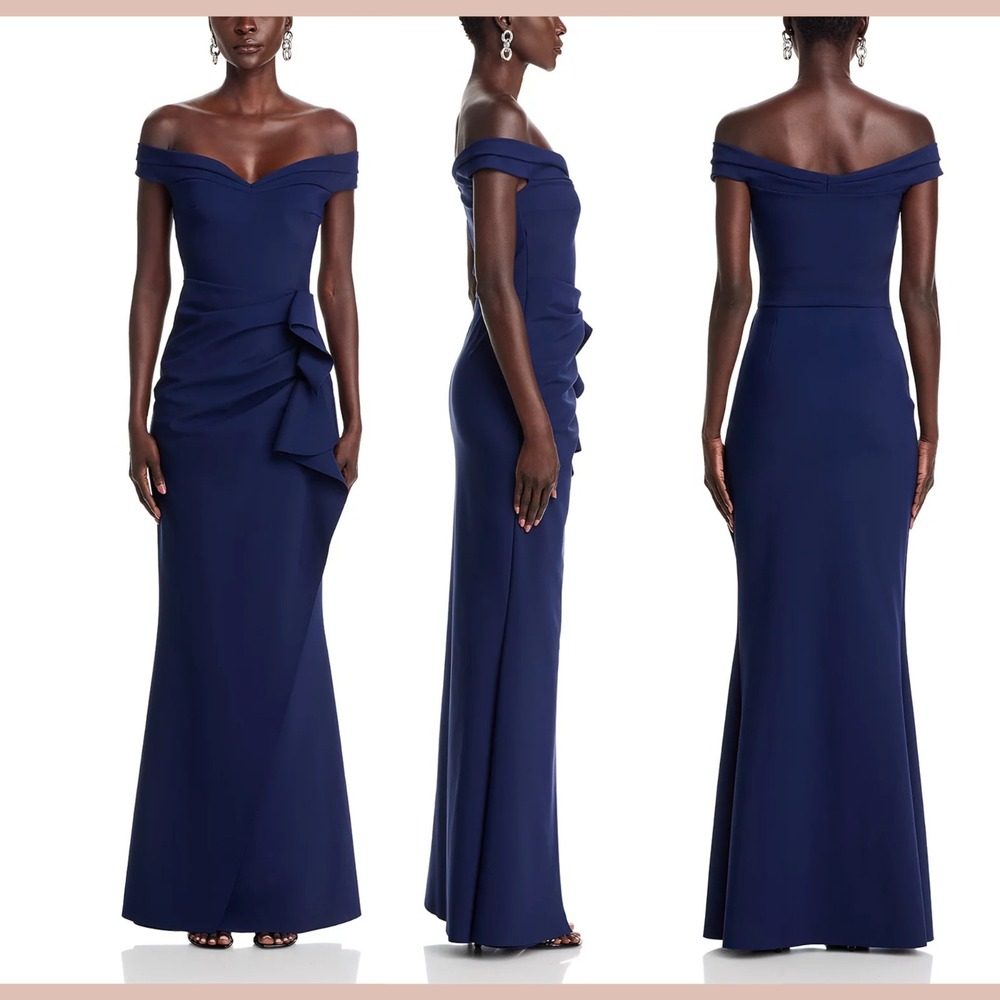 NWT $1090 Chiara Boni La Petite Robe [ 6 ] Radoslava Off Shoulder Gown‎ J2082